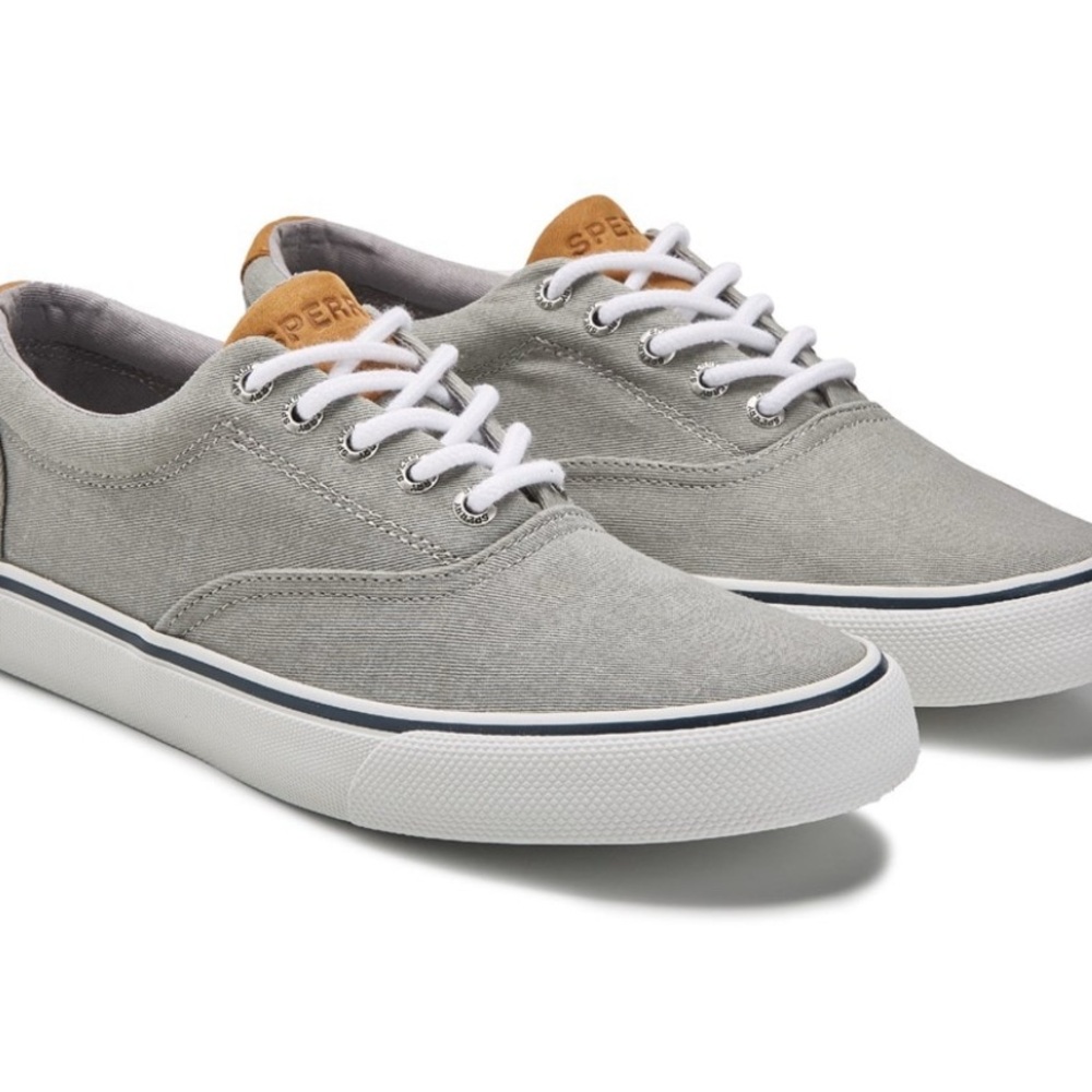 Sperry Men's Light Gray Canvas Sneakers